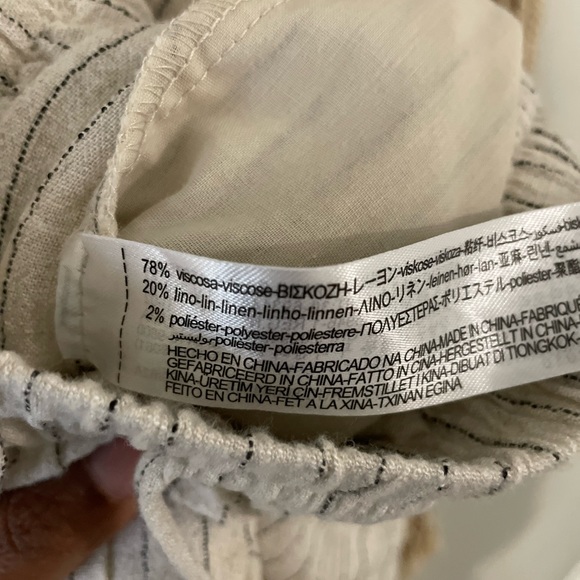 ZARA Stripe Linen Pants - Picture 4 of 6